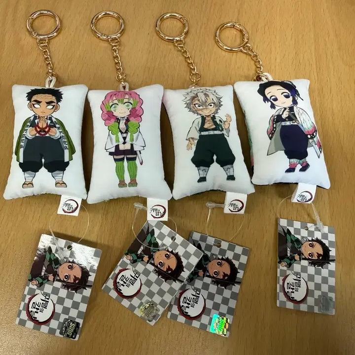 [BUNJANG] Demon Slayer Mini Cushion Mascot Keyring / 귀멸의칼날 미니쿠션 마스코트 키링 가로4*세로7