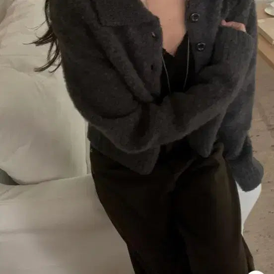 [BUNJANG] MIELLE Boucle Wool Cardigan / MIELLE 미엘 부클 울 가디건 카라 니트 가디건