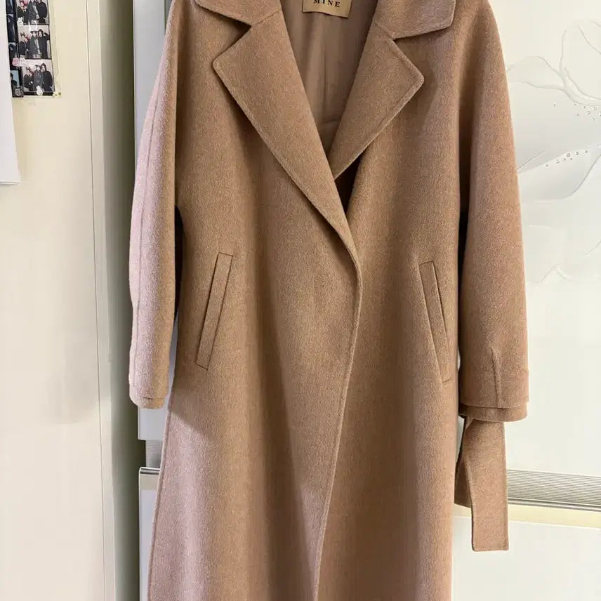 [BUNJANG] MINE Cashmere Coat / MINE 마인 캐시미어 코트 핑크 베이지