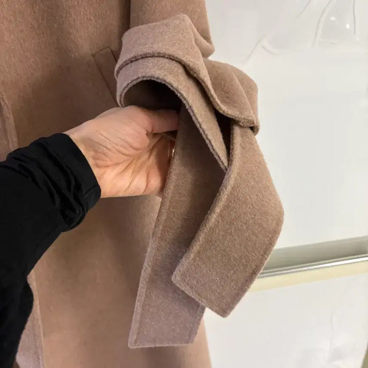 [BUNJANG] MINE Cashmere Coat / MINE 마인 캐시미어 코트 핑크 베이지