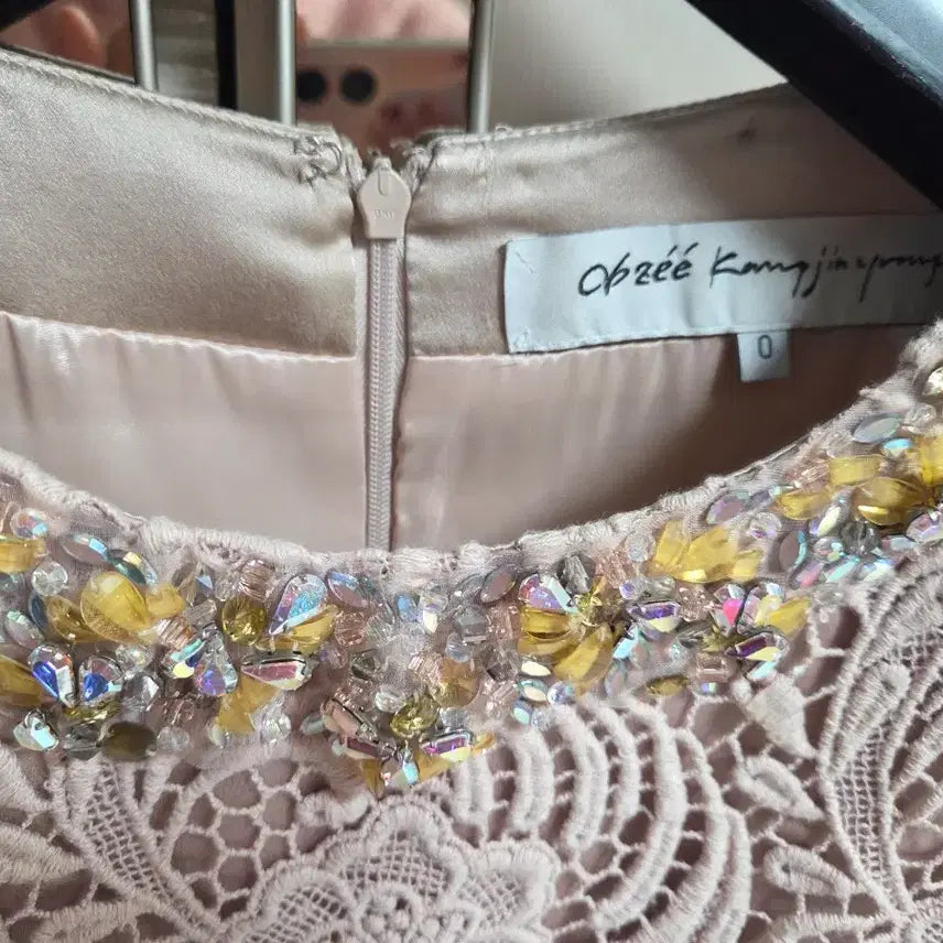 [BUNJANG] OBJET Lace Wool Dress / 오브제 레이스 모직 원피스