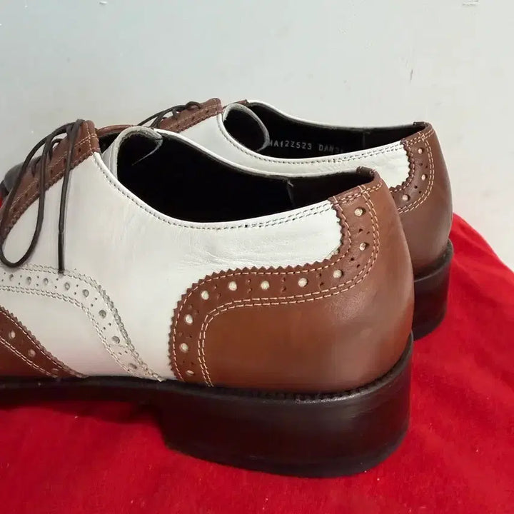 [BUNJANG] Moon's Handmade Men's Wingtip Brogue Shoes / 윙팁 브로그 남성 구두 브라운/화이트 문스수제화 협찬용