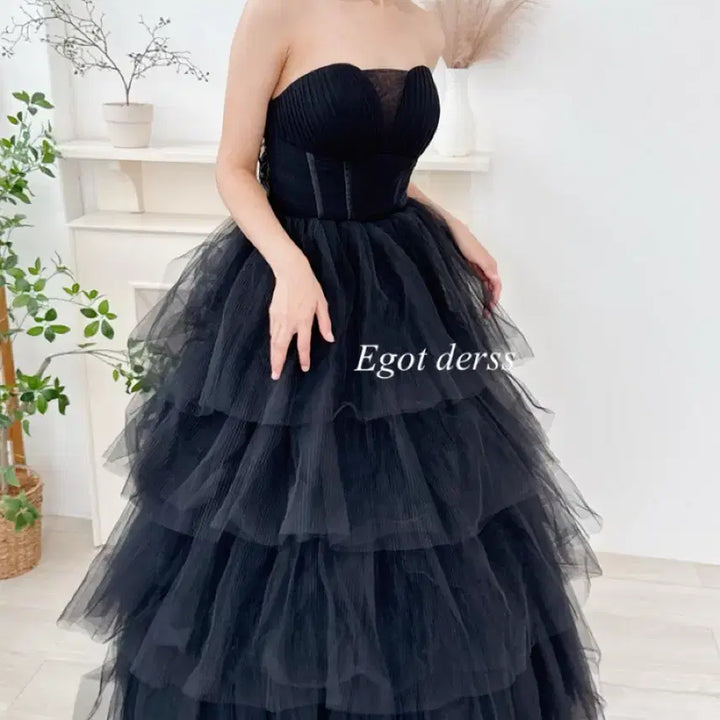[BUNJANG] Self Wedding Dress for Various Events / 셀프웨딩드레스 2부 피로연 졸업사진 돌잔치 연주회 컨셉사진 블랙드레스