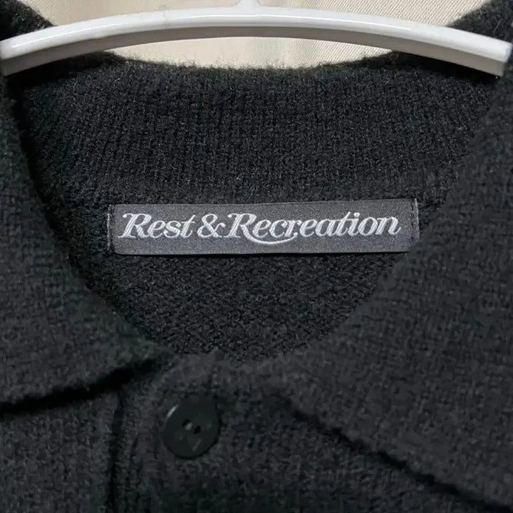 [BUNJANG] Rest & Recreation Oversized Polo Knit Top Black / 레스트앤레크레이션 오버사이즈 폴로 니트 탑 블랙