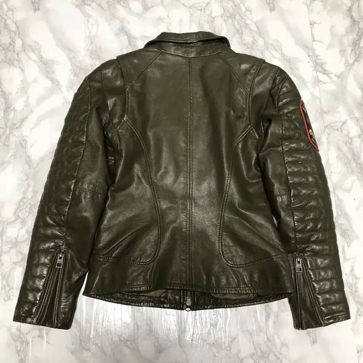 [BUNJANG] Harley Davidson Leather Rider Jacket Patch (Women's) / 할리 데이비슨 가죽 라이더 자켓 패치 여성용