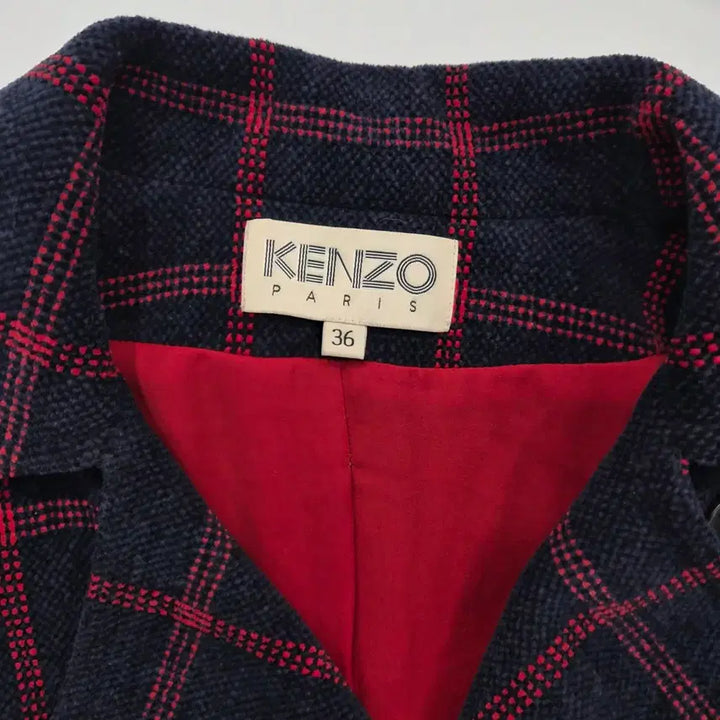 [BUNJANG] KENZO Check Double Button Jacket / KENZO 겐조 체크 더블 버튼 자켓