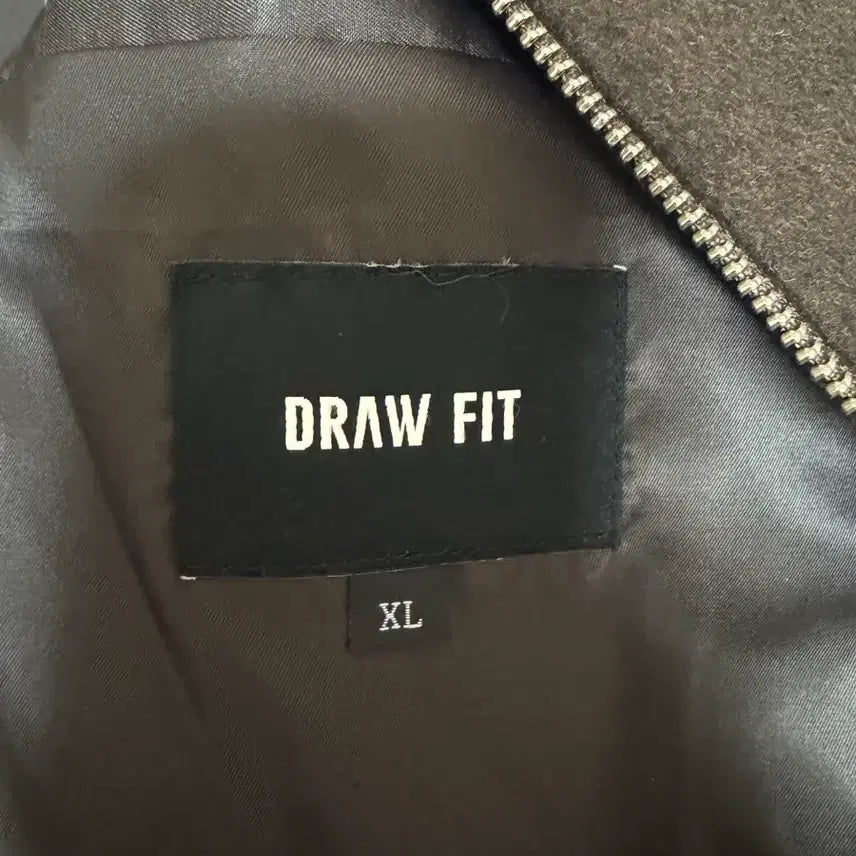 [SOLD OUT] [XL] 105-110 드로우핏 울 집업 빅포켓 블루종 자켓 브라운