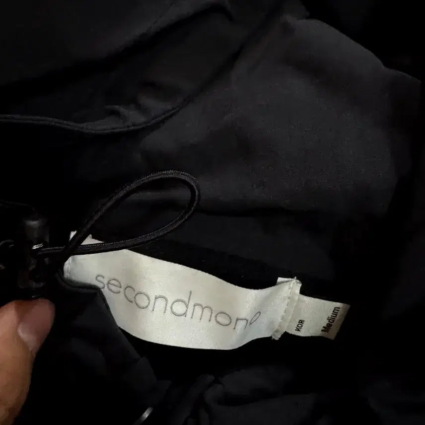 [BUNJANG] Second Monologue Block String Hoodie (Black, M) / 세컨모놀로그 블록 스트링 후디 블랙 m사이즈 거의 새상품