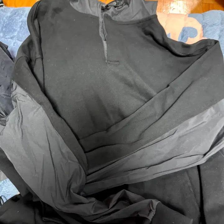 [BUNJANG] Second Monologue Block String Hoodie (Black, M) / 세컨모놀로그 블록 스트링 후디 블랙 m사이즈 거의 새상품