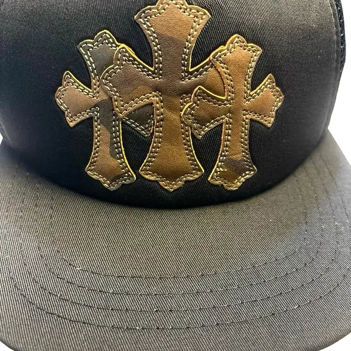 [SOLD OUT] 크롬하츠 카모플라주 트리플 크로스 레더 패치 베이스볼 캡