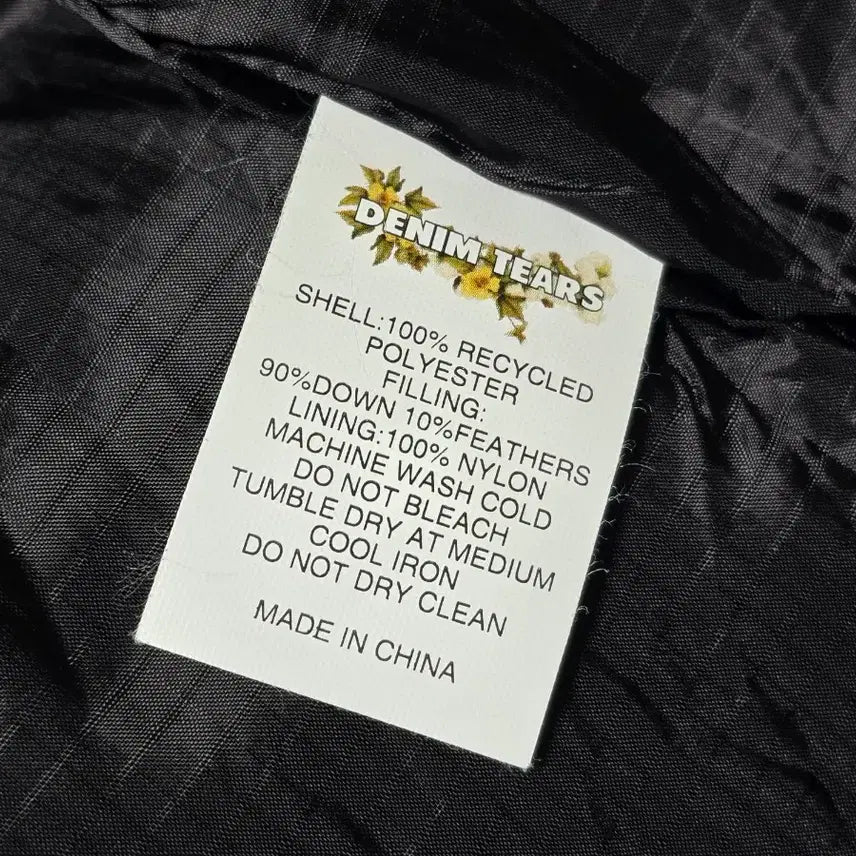 [BUNJANG] Denim Tears Down Jacket Black / [S] 데님티어스 다운 자켓 패딩 블랙