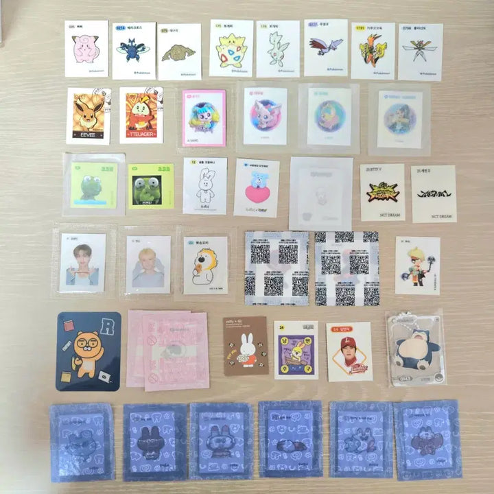 [BUNJANG] Pokemon Tteokbokki Seal Stickers / 포켓몬 띠부씰 우표씰 스티커 3자리 4자리 1세대 2세대 시즌2 시즌3