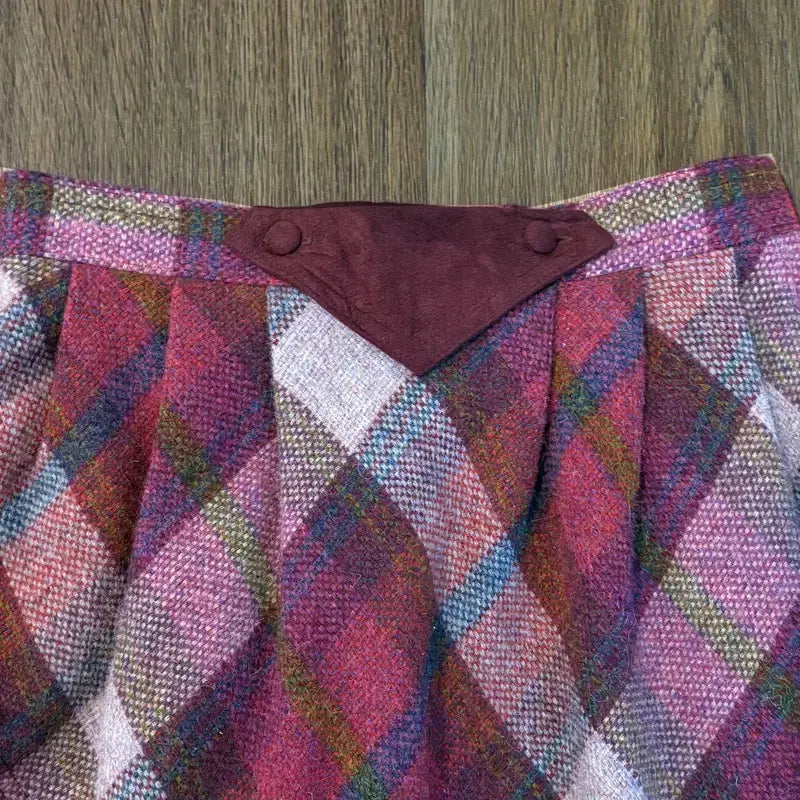 [BUNJANG] Layered Checkered Skirt / 레이어드 체크 스커트