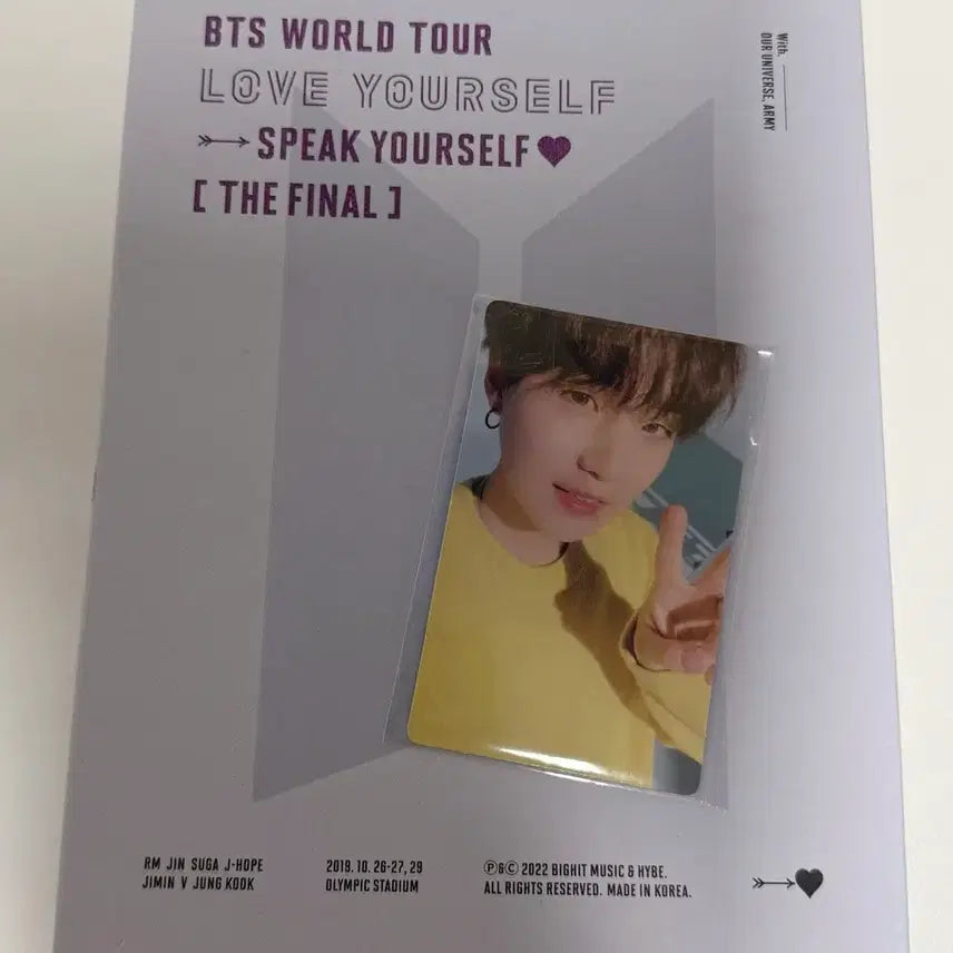 bts방탄 스픽콘 더파이널 스파콘 디비디 dvd 슈가 윤기 포카 포토카드