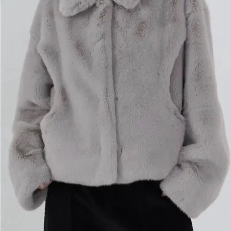 [BUNJANG] Trimming Bird Faux Fur Jacket / 트리밍버드 라운드 포켓 퍼자켓