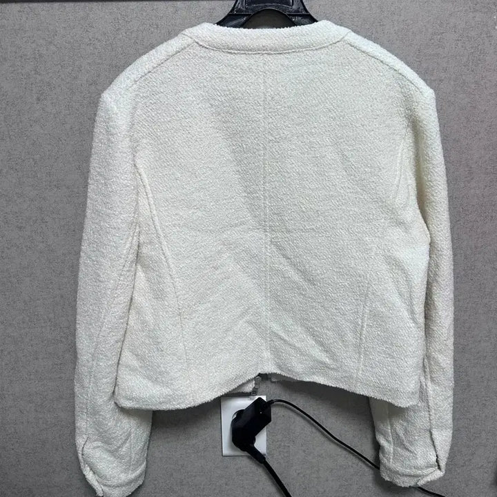 [BUNJANG] Ivory Stand Collar Boucle Wool Jacket (Quilted) / 아이보리 스탠드카라 부클 울자켓 (누빔O)