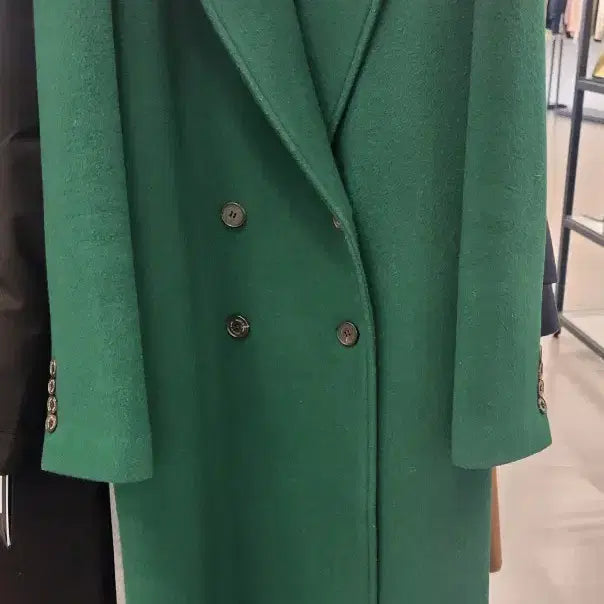 [BUNJANG] Galonde Blanc Green Long Coat (Size 55-66) / 갈롱드블랑 그린 롱 코트 55ㅡ66 프리  무료배송!