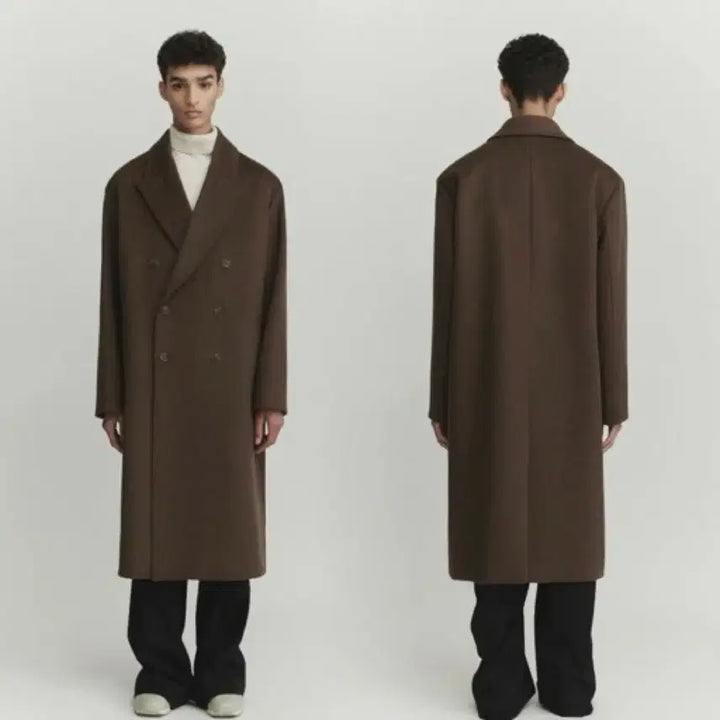 [BUNJANG] RE RHEE Oversized Wool Long Coat / [Free] 리이 RE RHEE 울 오버사이즈 롱코트 브라운