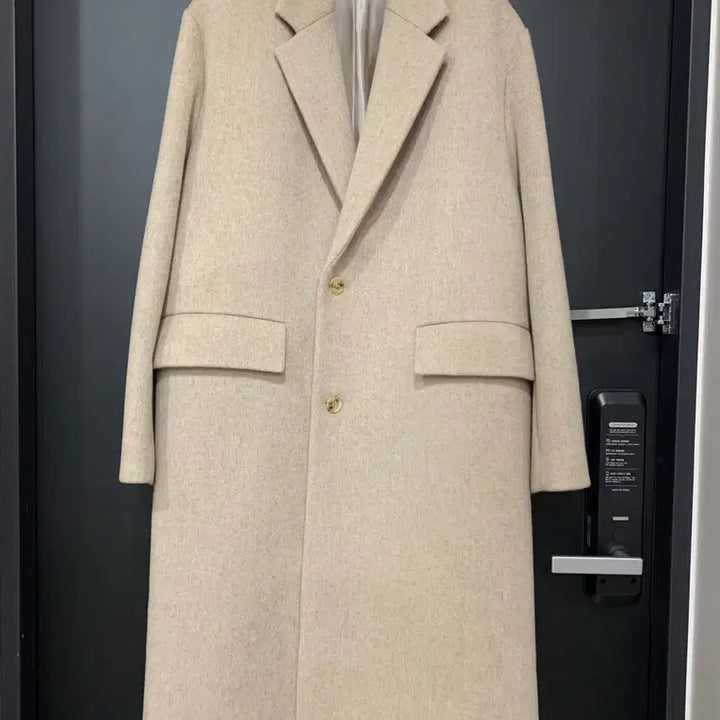 [BUNJANG] LeHVR Cashmere Wool Semi-Double Single Coat Oatmeal / [S] 르아브 캐시미어 울 반더블 싱글코트 오트밀