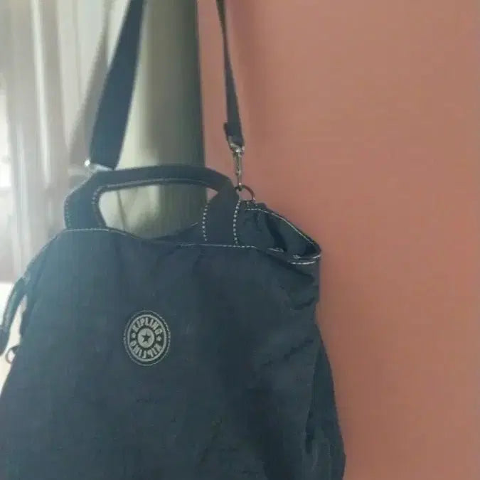 [BUNJANG] Kipling Dark Black Tote Shoulder Bag / 키플링 다크 블랙 토트 겸 숄더백