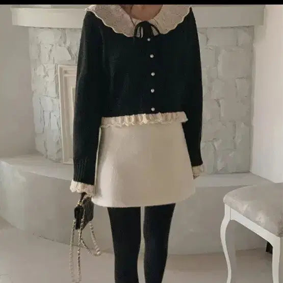 [BUNJANG] Ablie Frill Cardigan / 에이블리 프릴 가디건