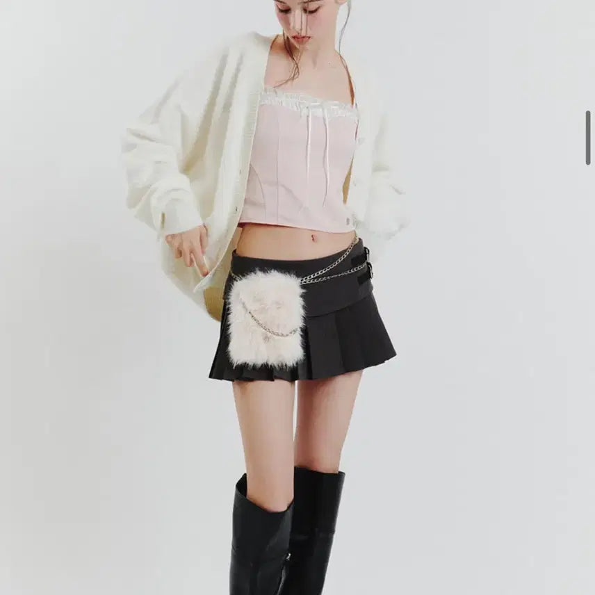 [BUNJANG] FIFTY FIFTY SOPHIA FUR MINI BAG - Pink / 페인오어플레져 SOPHIA FUR MINI BAG - pink
