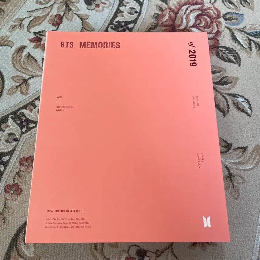 방탄소년단 BTS 메모리즈 2019 DVD