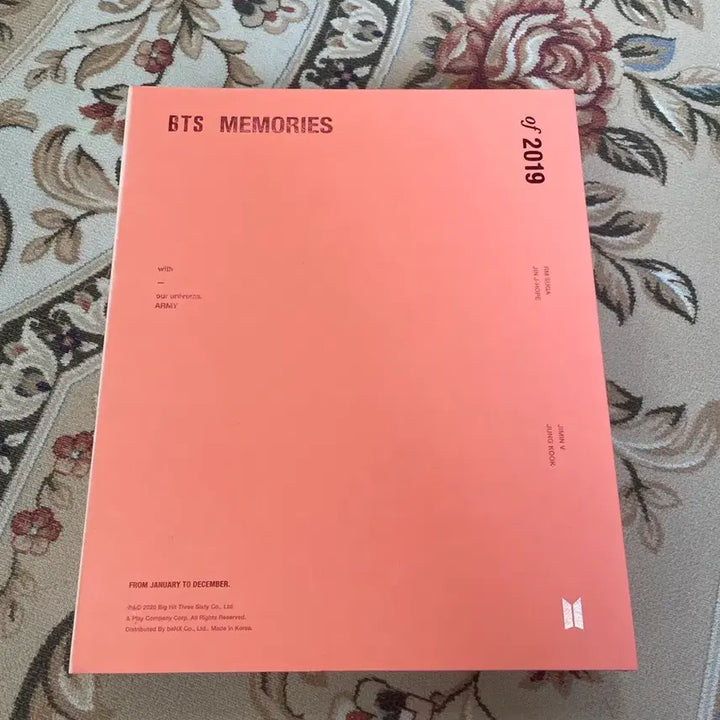 방탄소년단 BTS 메모리즈 2019 DVD