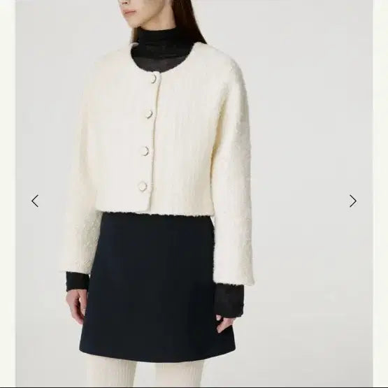 [BUNJANG] Sie Abelien Tweed Jacket (S) / 시에 Sie 아벨린 스쿱넥 트위드 자켓 (s)