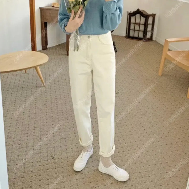 [BUNJANG] 98 Celcius Cream Pants M / 98도씨 약기모 크림 팬츠 바지 M