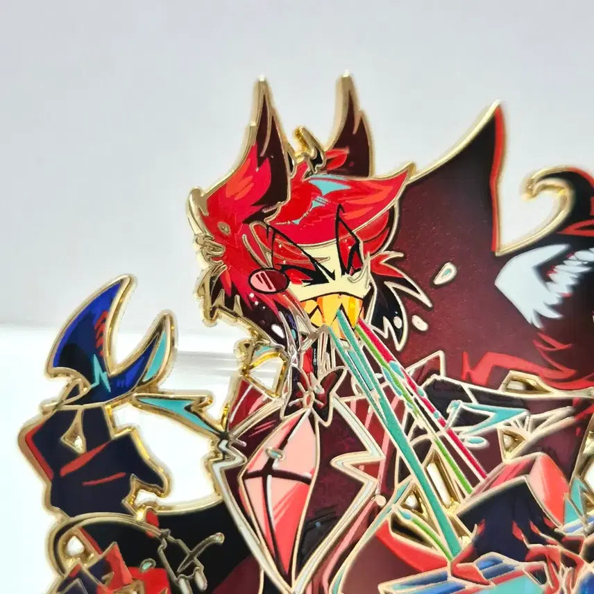 [BUNJANG] Hazbin Hotel Alastor Metal Badge / 해즈빈호텔 복스 알래스터 금속뱃지 B