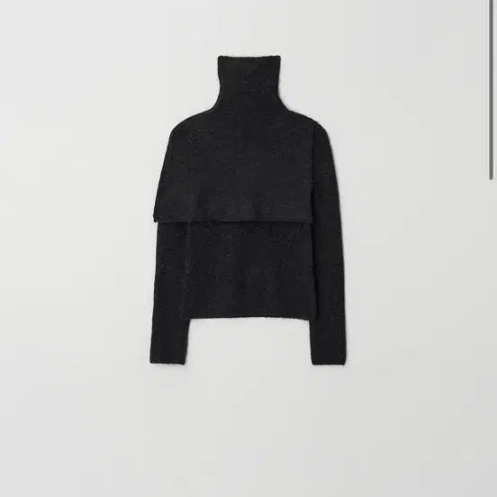 [BUNJANG] Atelier Edition Layered Turtleneck Knit Charcoal / 아뜰리에에디션 레이어드 터틀넥 니트 차콜 새제품