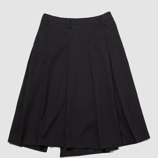 [BUNJANG] Place Studio Double Button Midi Layered Wrap Pleated Skirt / 플레이스 스튜디오 더블 버튼 미디 레이어드 랩 플리츠 스커트