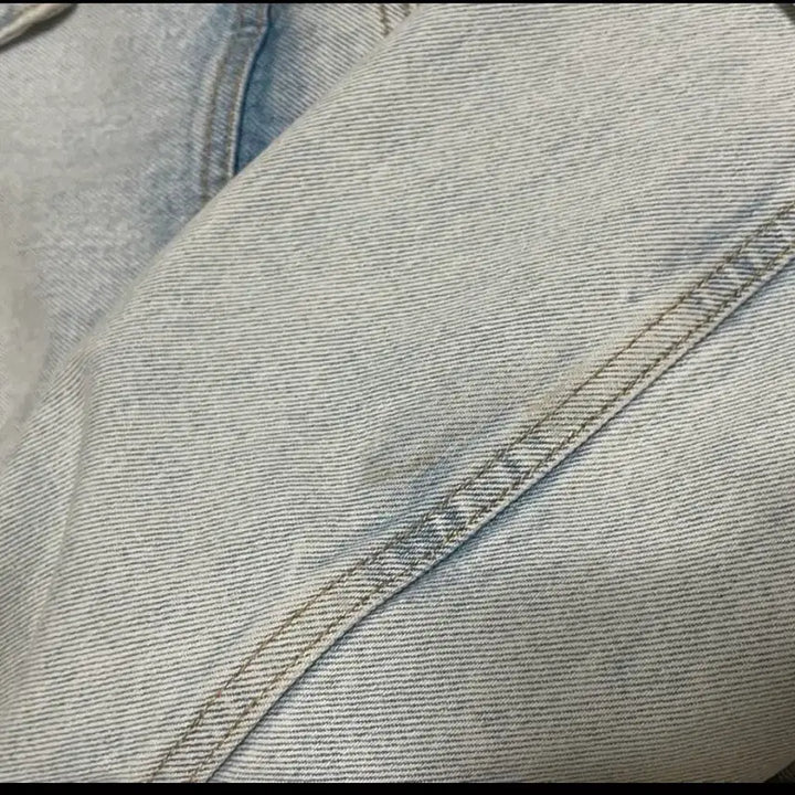 [BUNJANG] Off-White Bleached Denim Jacket / 오프화이트 청자켓