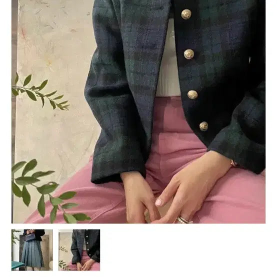 [BUNJANG] Atelier S, Moment Lauren 2 Check Jacket / 아뜰리에 쎄모먼 Lauren 2 Check Jacket