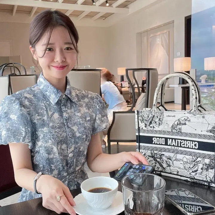 [BUNJANG] Blue Ink Painting Dress / 바이씨니 제작 수묵화원피스 블루