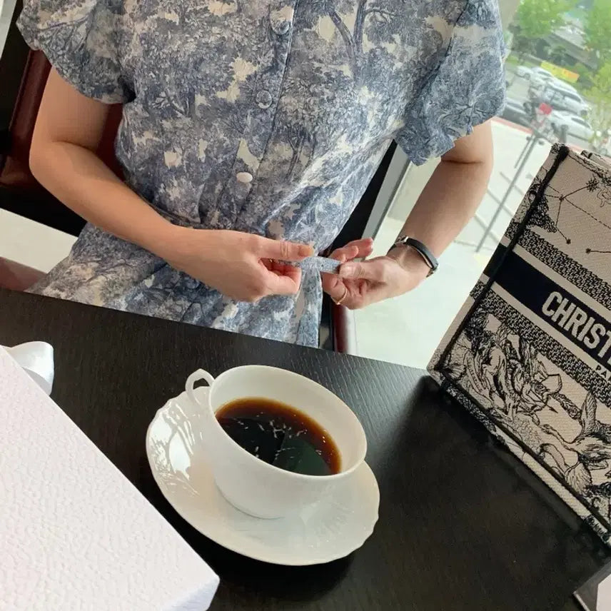 [BUNJANG] Blue Ink Painting Dress / 바이씨니 제작 수묵화원피스 블루