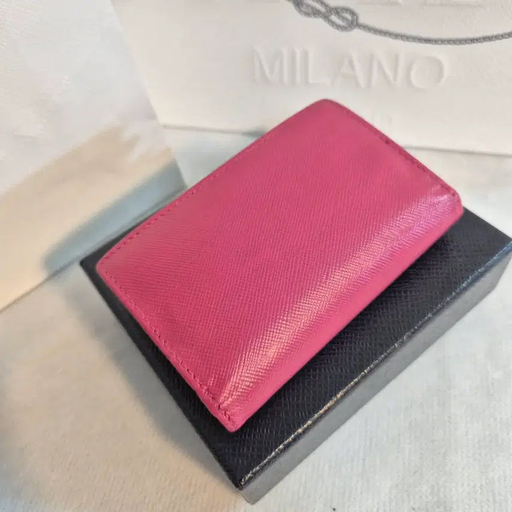 [BUNJANG] Prada Saffiano Pink Card Wallet / 프라다 사피아노 핑크 카드지갑