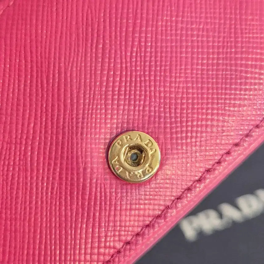 [BUNJANG] Prada Saffiano Pink Card Wallet / 프라다 사피아노 핑크 카드지갑
