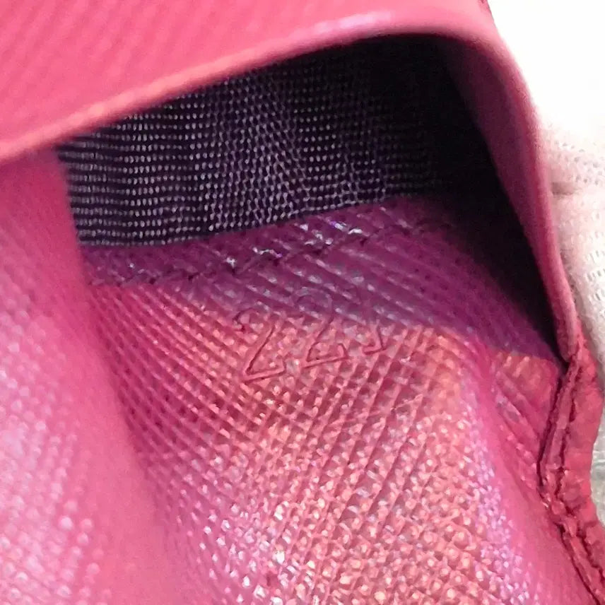 [BUNJANG] Prada Saffiano Pink Card Wallet / 프라다 사피아노 핑크 카드지갑