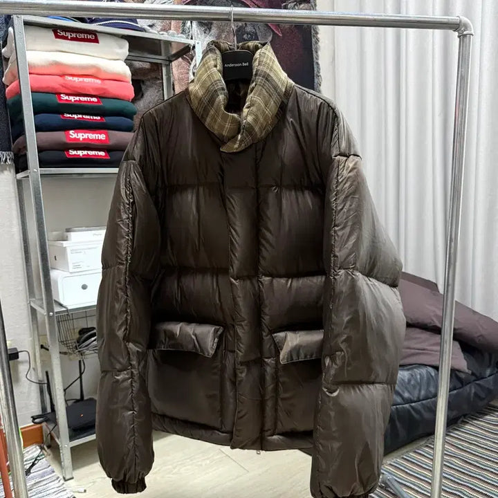[BUNJANG] Andersson Bell Reversible Check Padded Jacket / 앤더슨벨 리버시블 체크 패딩
