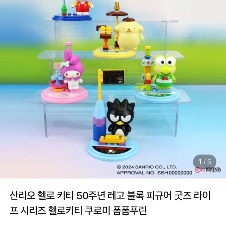 [BUNJANG] Sanrio Badtz-Maru Lego Block Figure / 산리오 캐릭터 레고 블록 피규어 배츠마루
