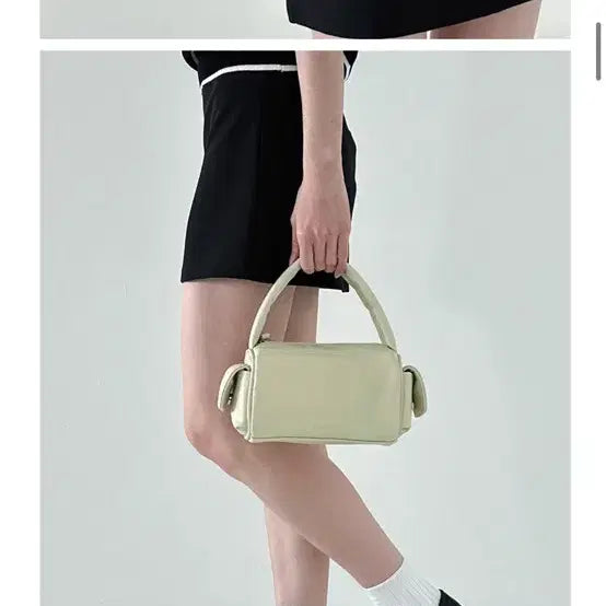 [BUNJANG] Renéo Marshmallow Tote Bag (Light Olive) / 르네오로 마쉬로우 토트백 (라이트올리브)(무료배송)