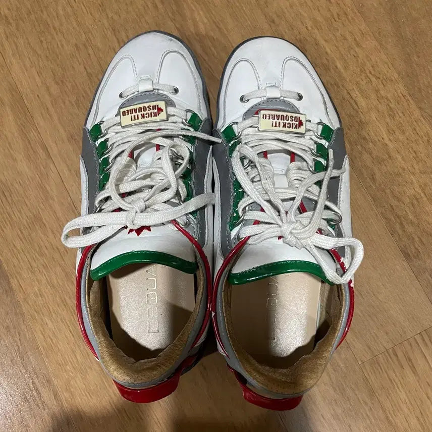 [BUNJANG] Dsquared2 Leather Sneakers (Size 245-250) / 디스퀘어드2 레더 스니커즈 245-250