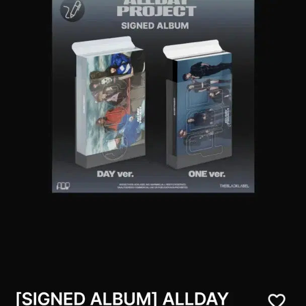 [BUNJANG] ADP ALLDAY PROJECT The 1s Signed Album (DAY ver.) / ADP [SIGNED ALBUM] ALLDAY PROJECT The 1s