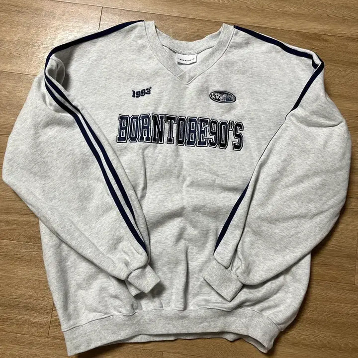 [BUNJANG] 1993 Studio 90S Track Sweatshirt (Gray) / 1993스튜디오 90S 트랙 스웨트셔츠 그레이 Free 사이즈