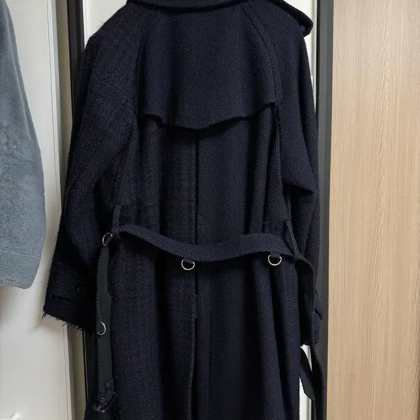 [BUNJANG] Sacai Mens Houndstooth Mixed Wool Trench Coat / Sacai Mens 19FW 하운스투스 믹스매치 울 트렌치 코트