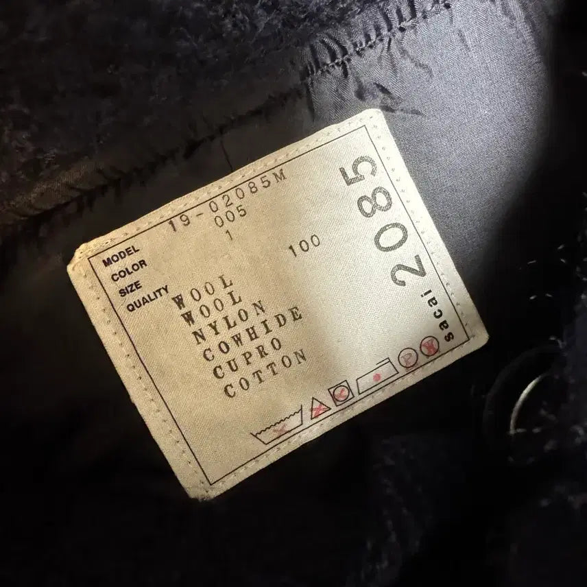 [BUNJANG] Sacai Mens Houndstooth Mixed Wool Trench Coat / Sacai Mens 19FW 하운스투스 믹스매치 울 트렌치 코트