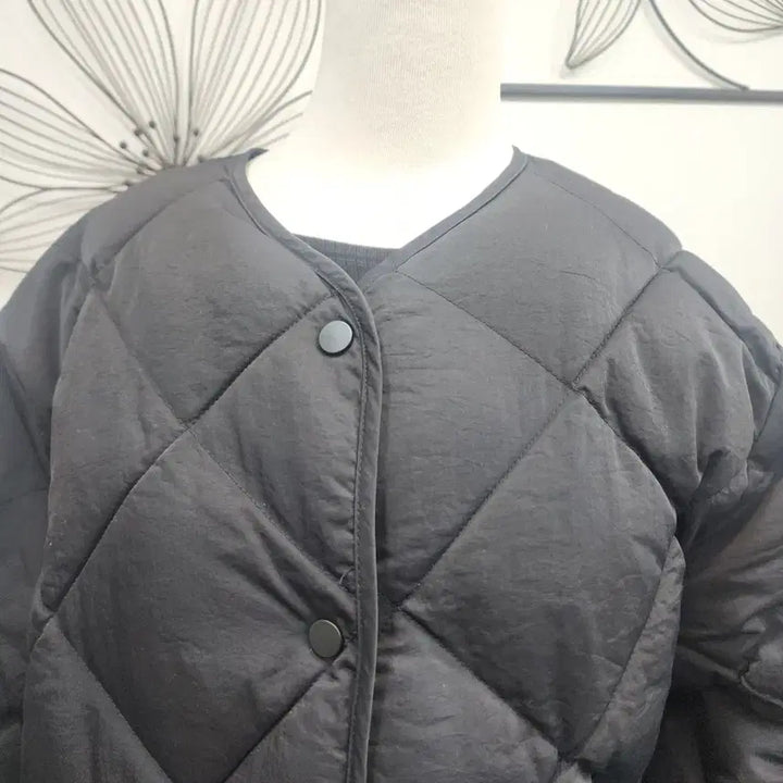 [BUNJANG] Black Diamond Quilted Jacket / 블랙 다이아 퀼팅 누빔 자켓 free
