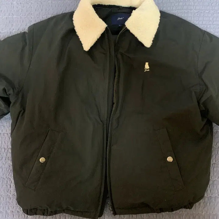 [BUNJANG] YALE Detachable Boa Short Puffer Jacket - Black / 예일 패딩 L 탈부착 보아 쇼트 푸퍼 자켓_블랙